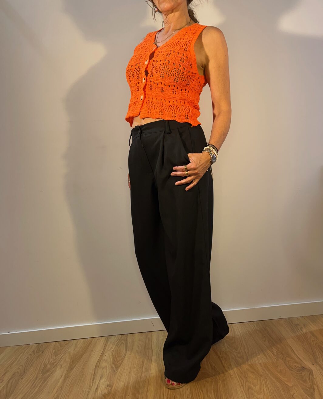 Pantalón sastre negro - Imagen 7