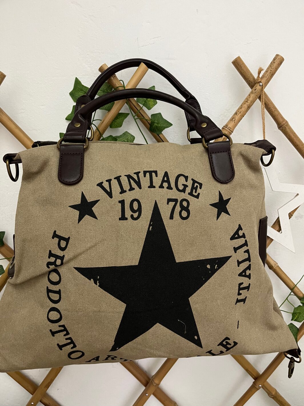 Bolso loneta Big Vintage Star