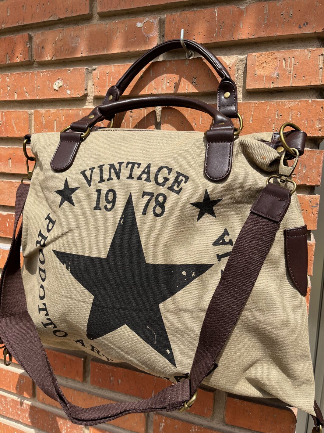 Bolso loneta Big Vintage Star - Imagen 3