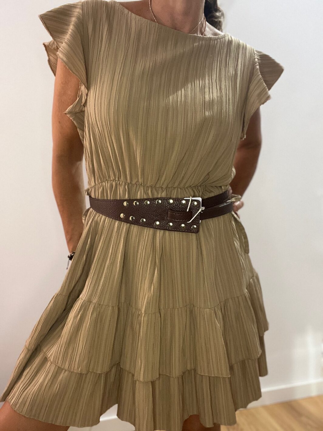 Vestido corto 2 volantes - Imagen 3