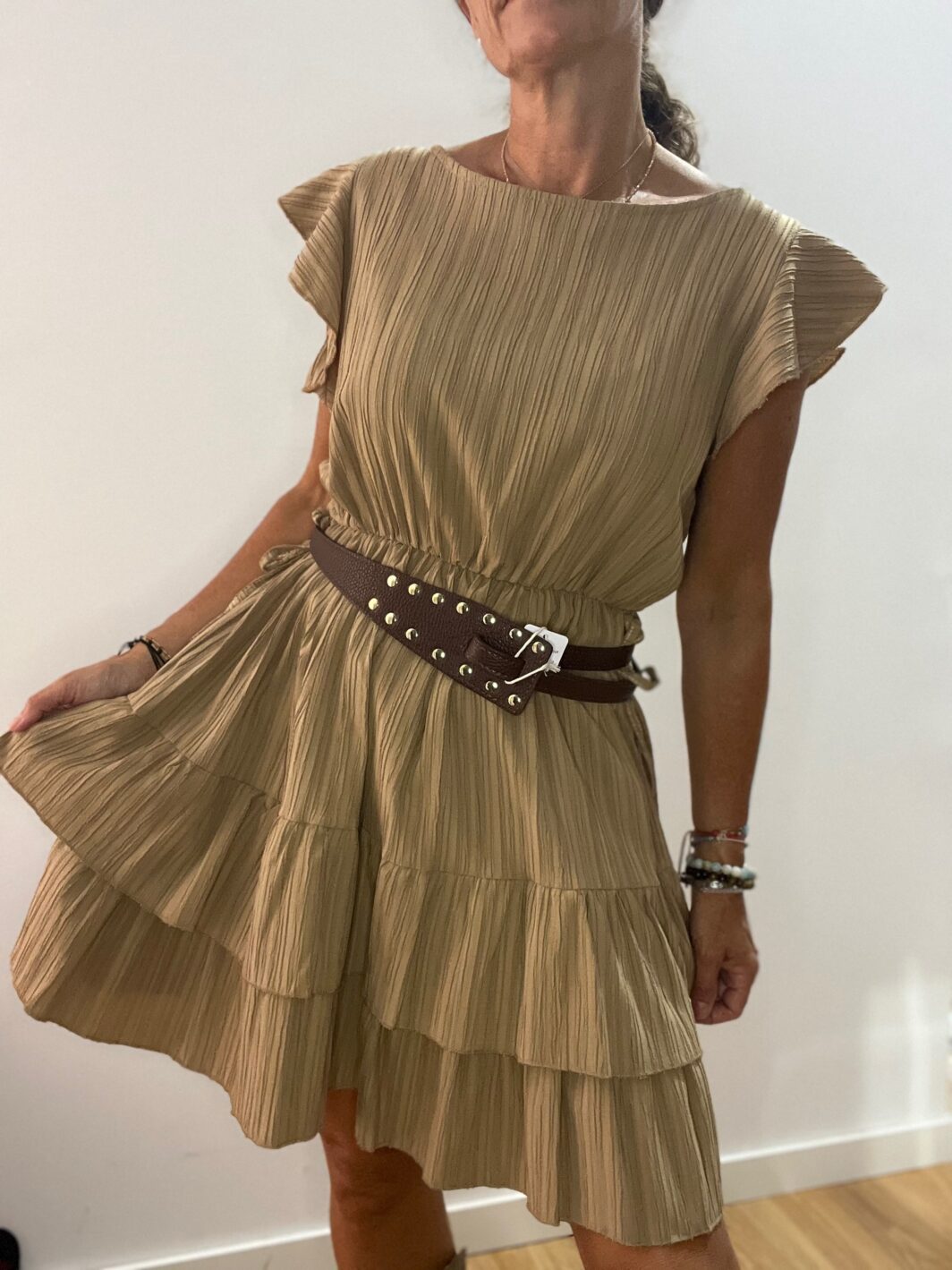 Vestido corto 2 volantes - Imagen 4