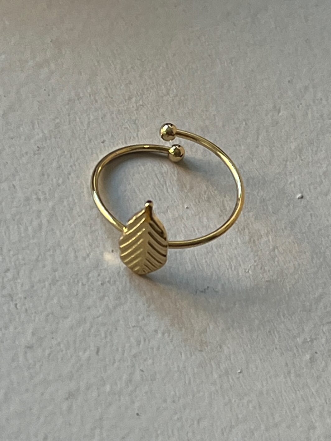 Anillo oro plumita - Imagen 3