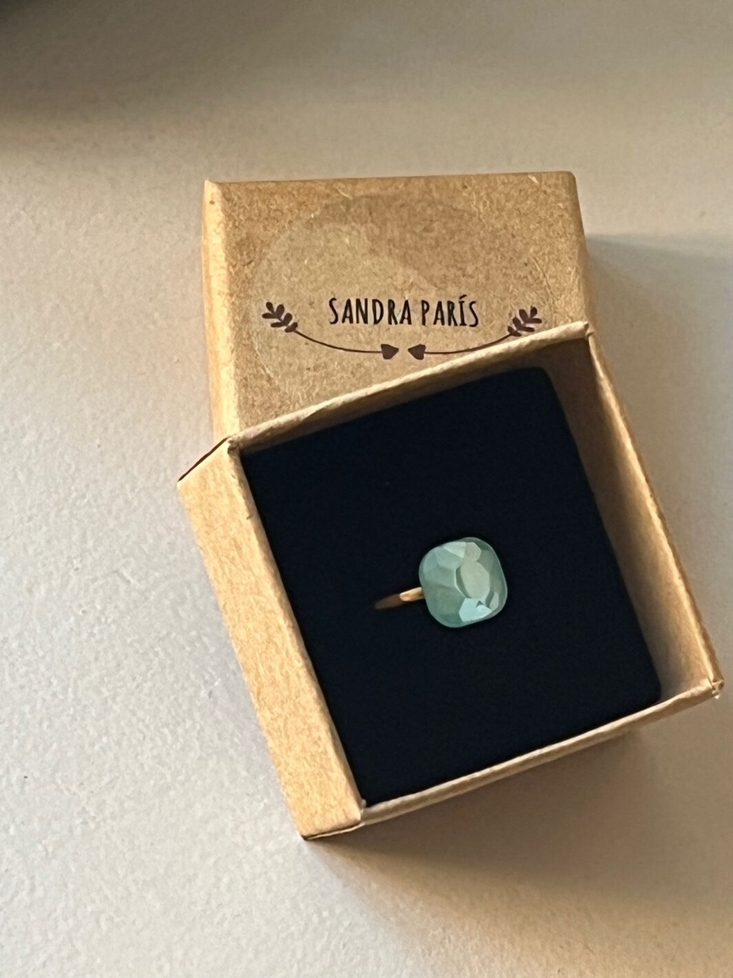 Anillo oro piedra turquesa - Imagen 4