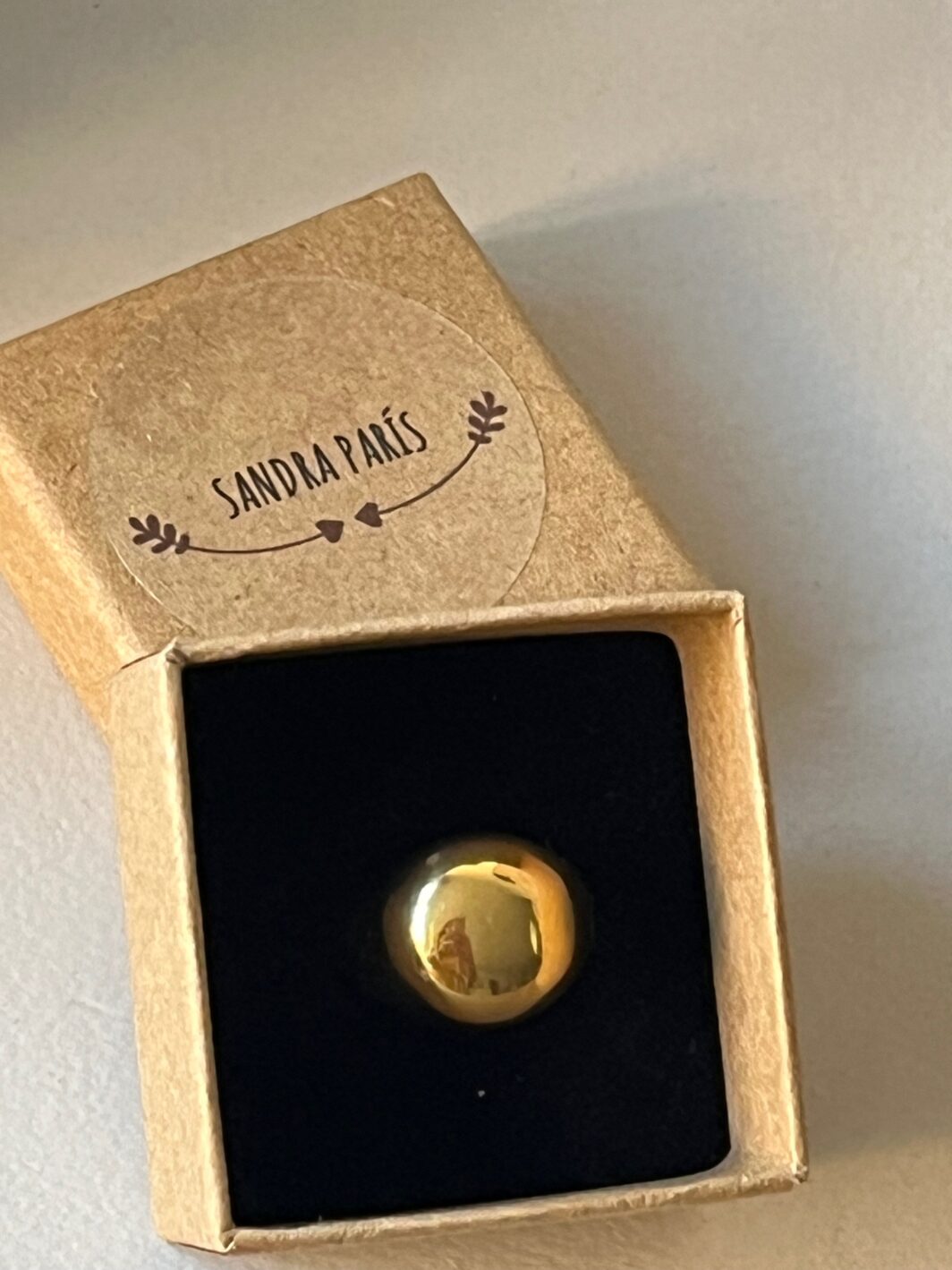 Anillo lágrima dorado - Imagen 3