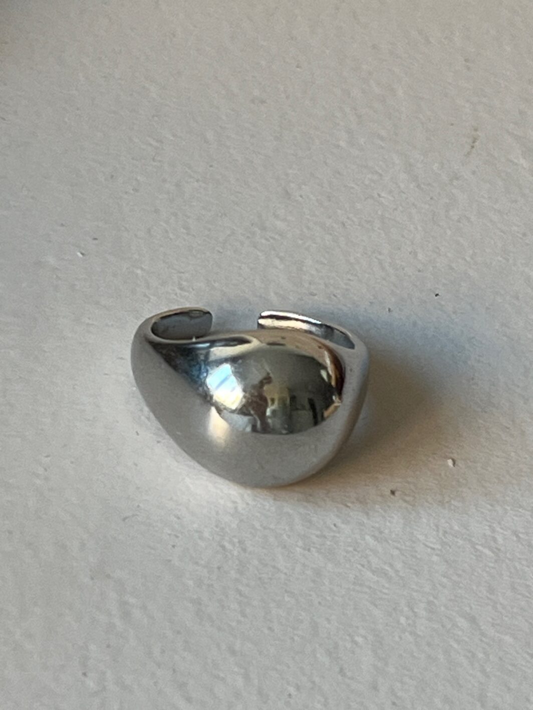 Anillo lágrima plateado - Imagen 3