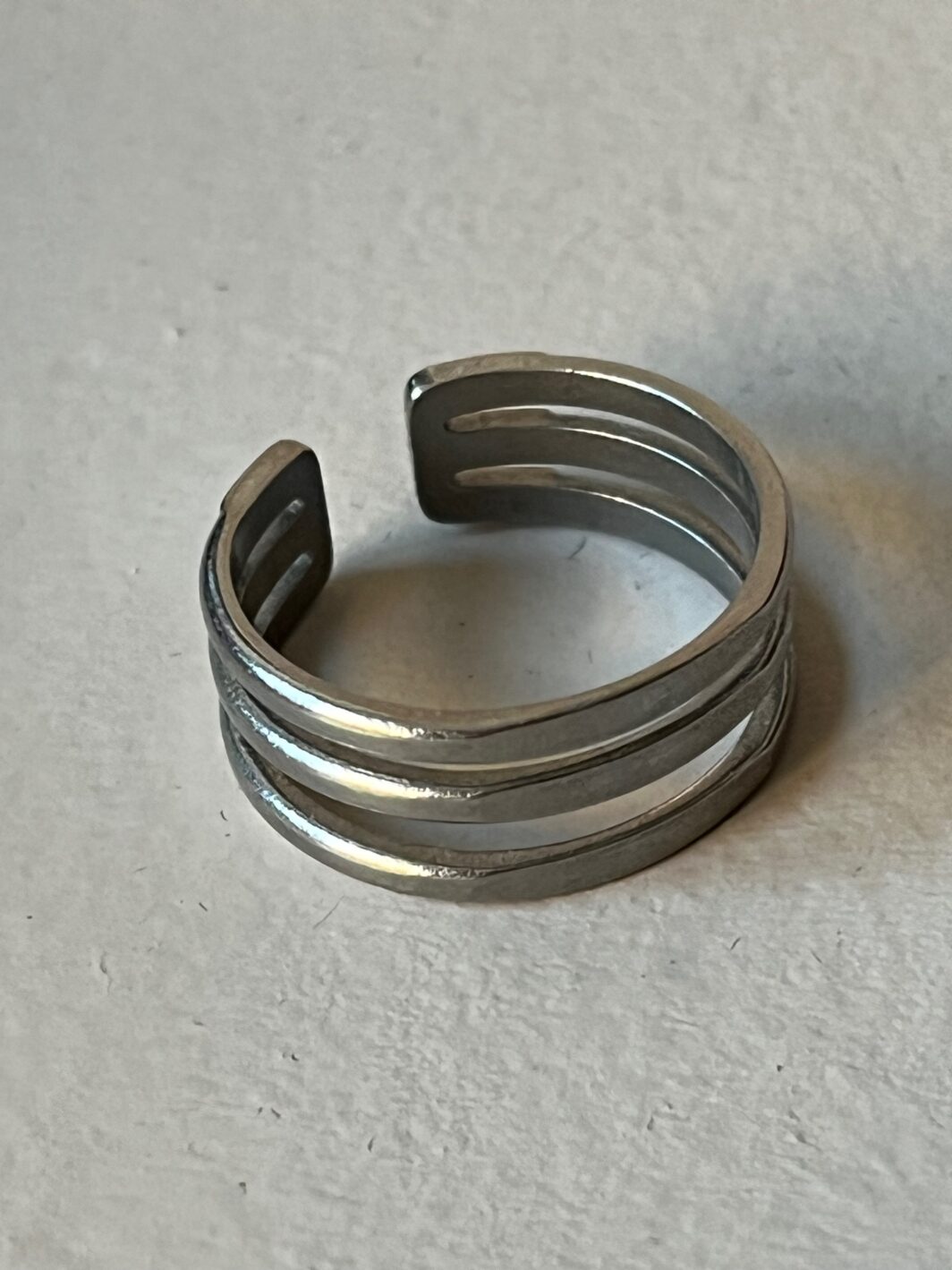 Anillo triple plata - Imagen 2