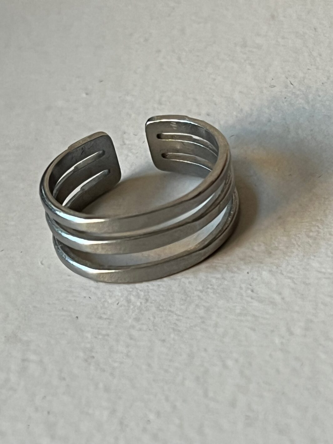Anillo triple plata - Imagen 3