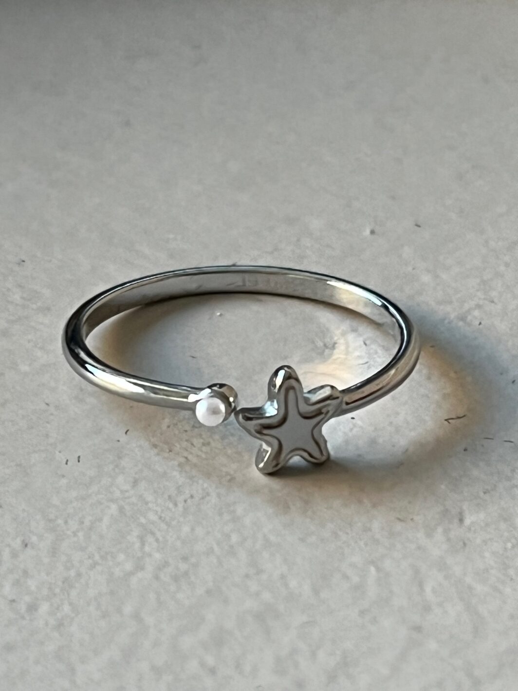 Anillo fino plata estrella - Imagen 4