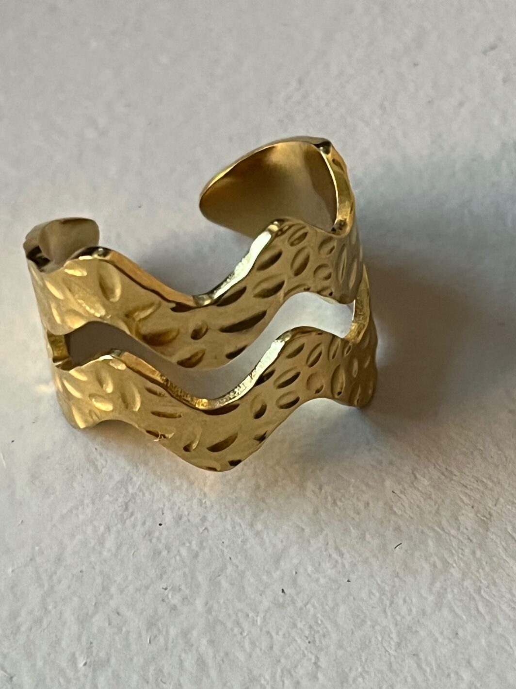 Anillo zigzag oro - Imagen 2