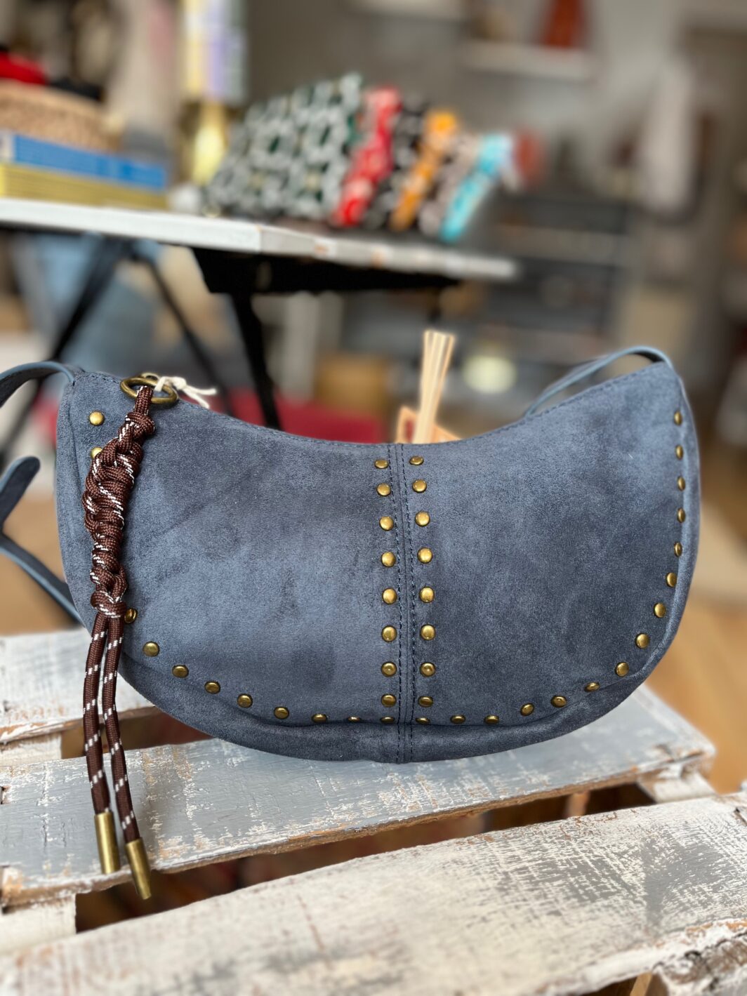 Bolso Hobo azul grisáceo - Imagen 2