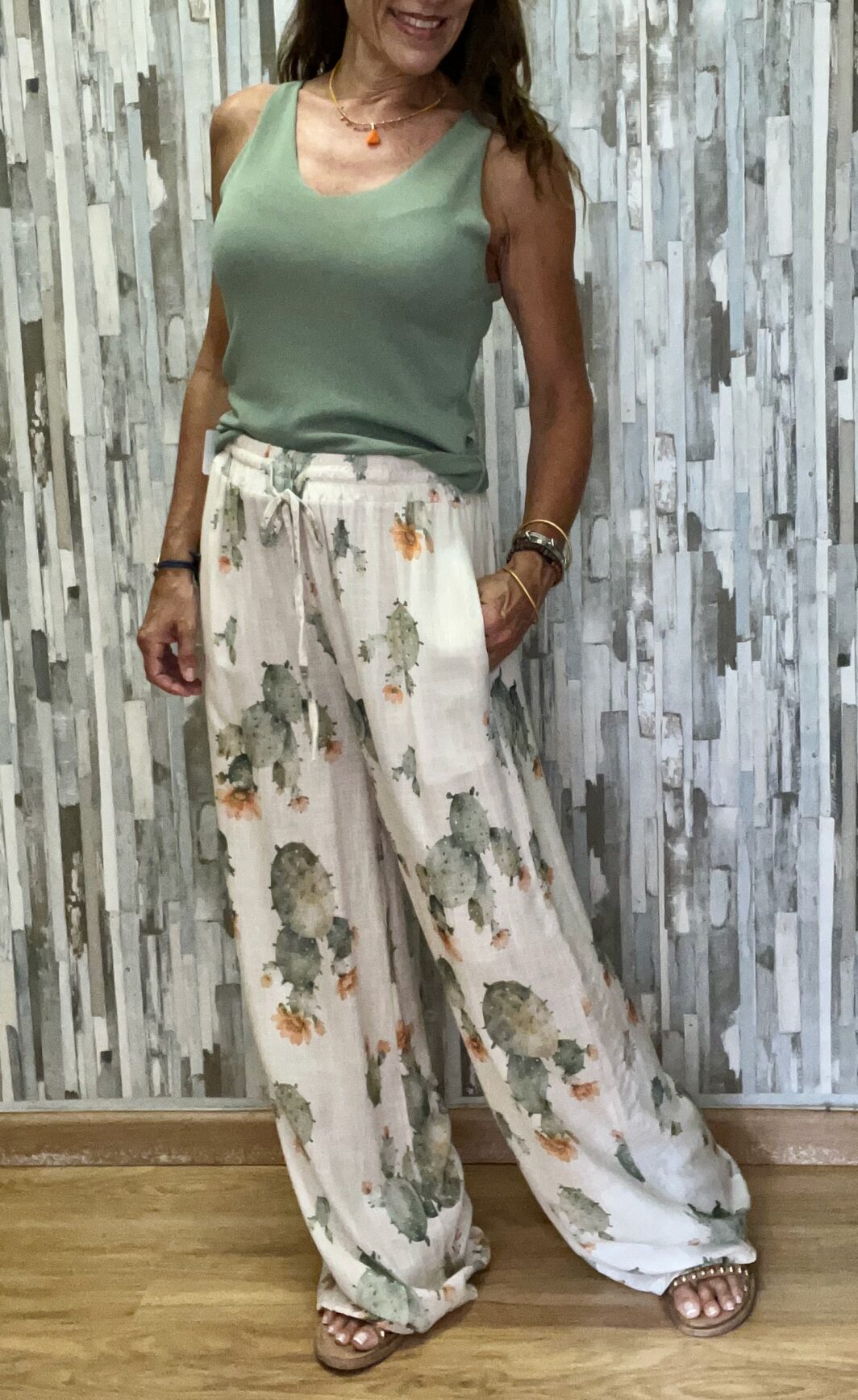 Pantalón estampado Cactus