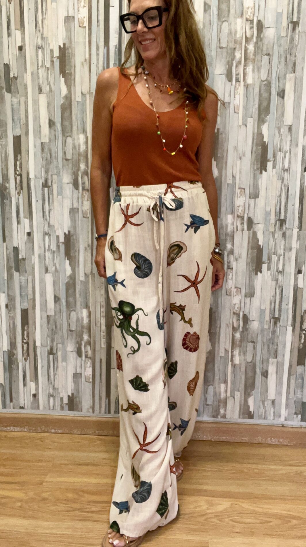 Pantalón estampado Pulpo