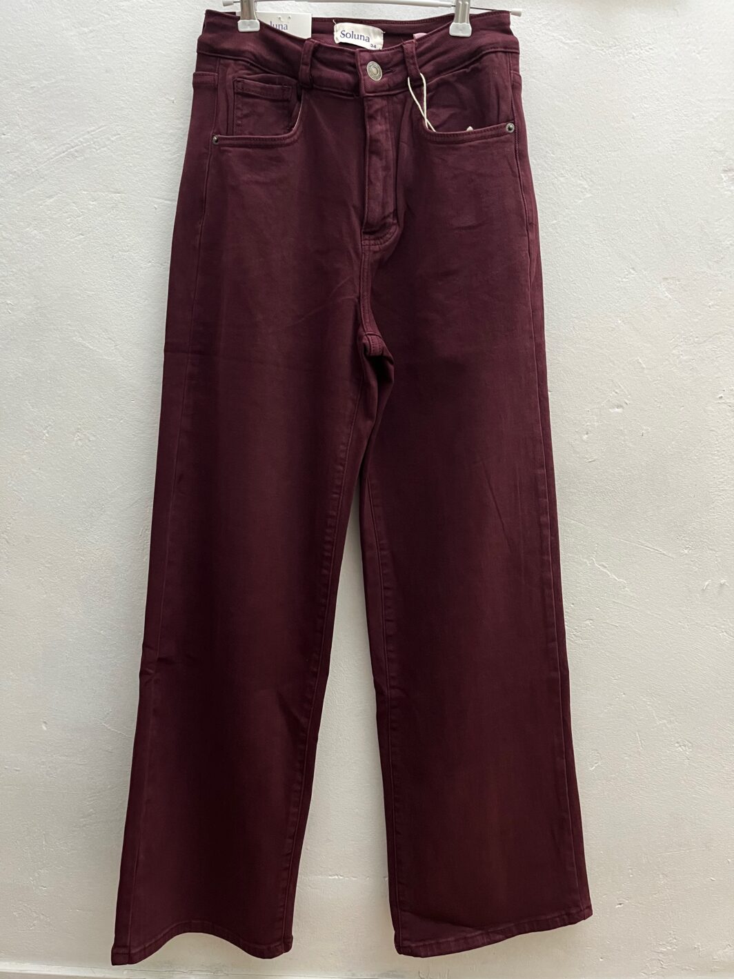 Pantalón wide leg Burdeos