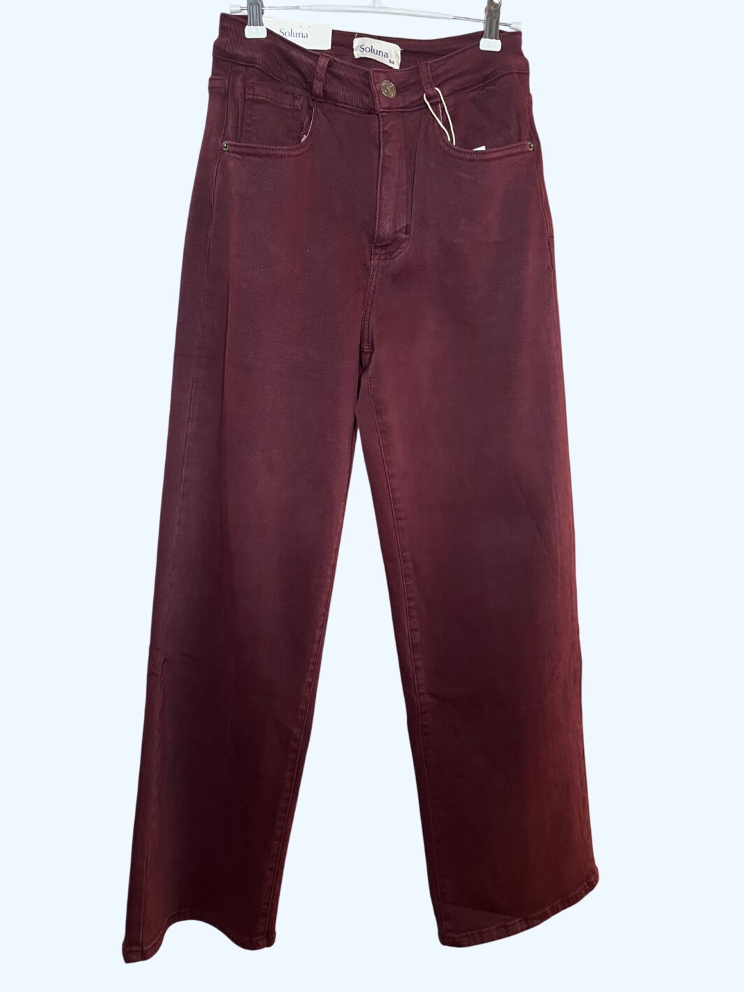 Pantalón wide leg Burdeos